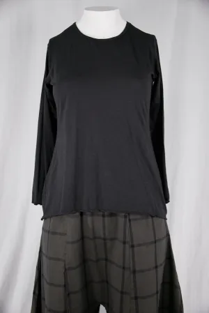 1240-Long Sleeve Layer Tee Blackest Black-U