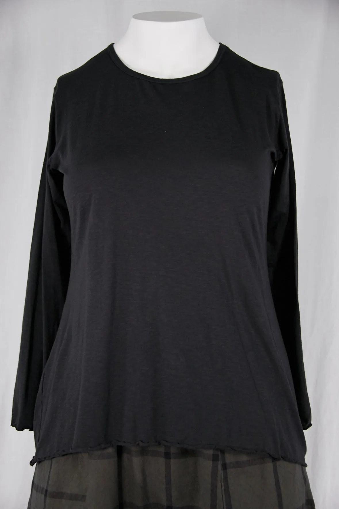 1240-Long Sleeve Layer Tee Blackest Black-U