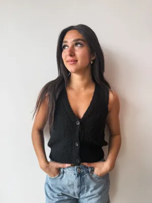 Alvilda Vest Top - Black