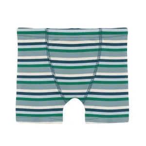 Bamboo Boxer Brief - Stormy Sea Stripe