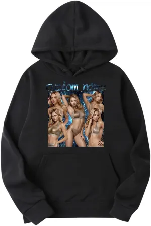 Customized Stage Concert Hoodies Custom Sweatshirts for Women Girls Hooded Shirts, Add Text and Photos