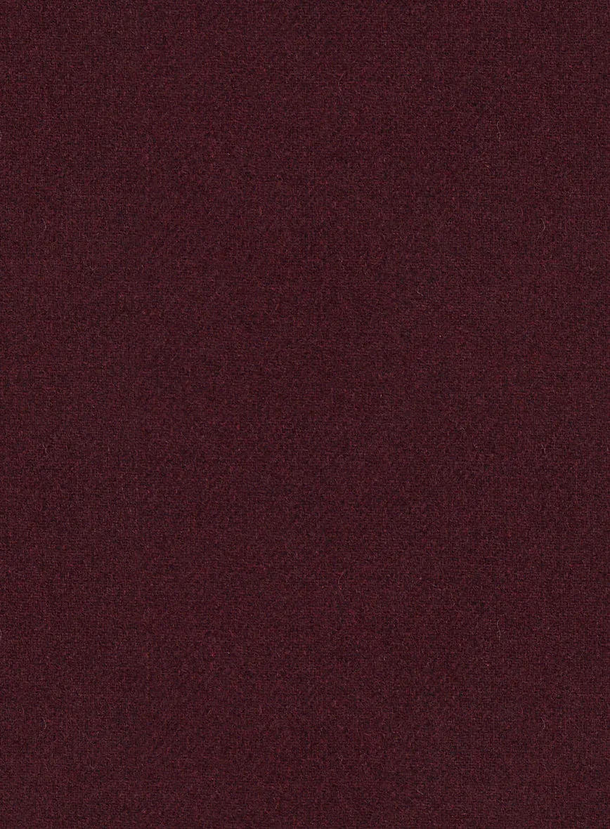 Dark Wine Heavy Tweed Jacket