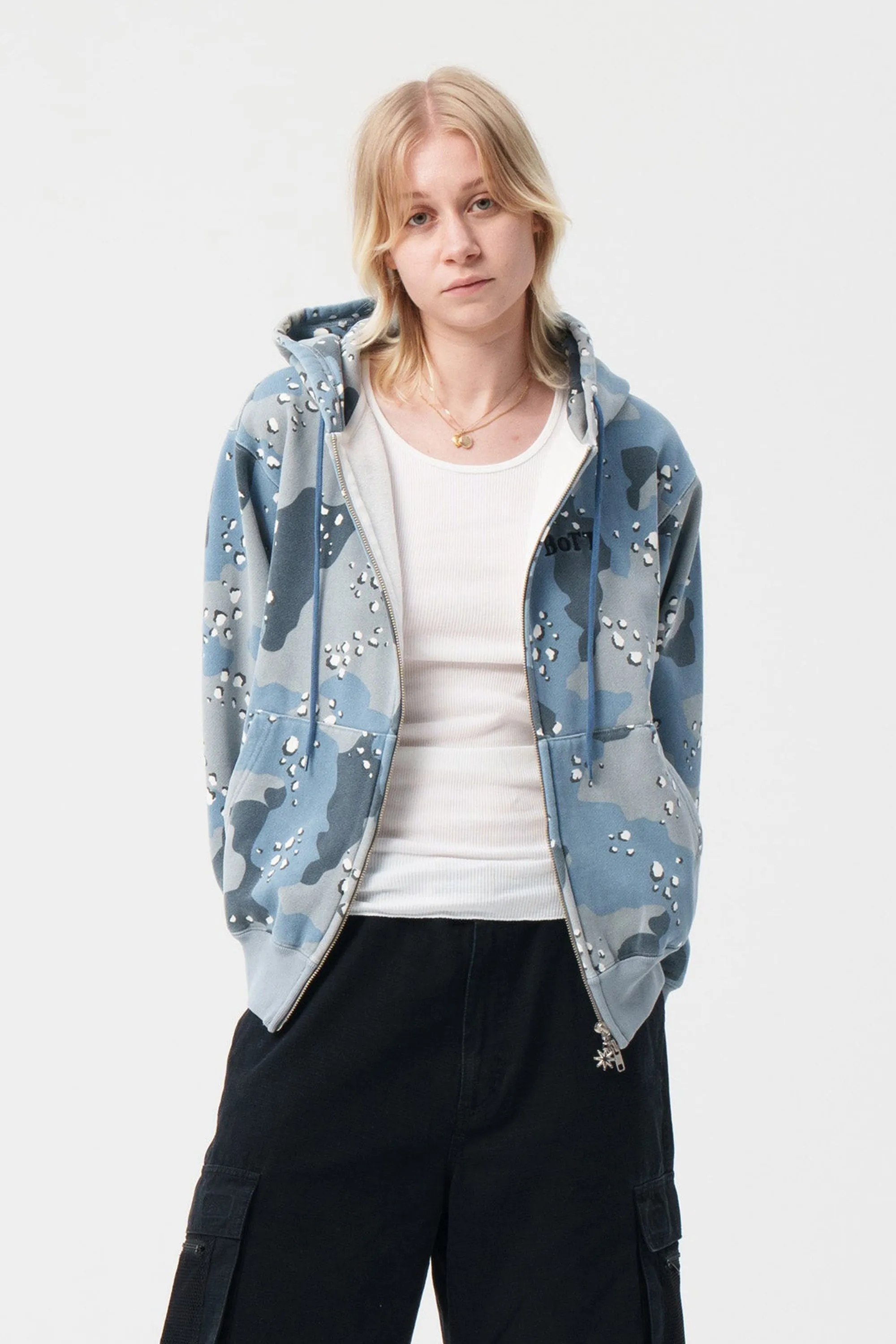 Desert Camo Zip Hoodie Cobalt