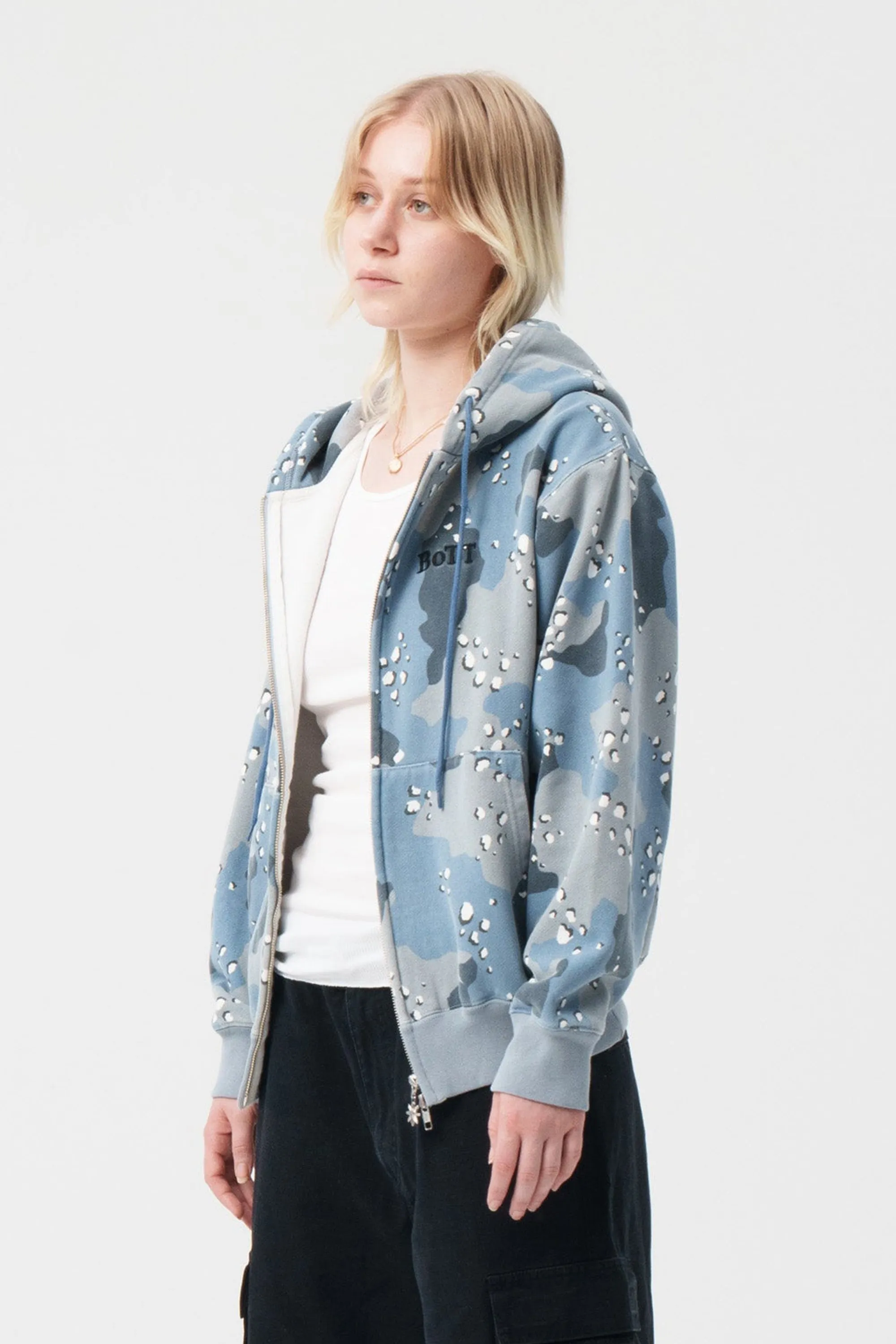 Desert Camo Zip Hoodie Cobalt