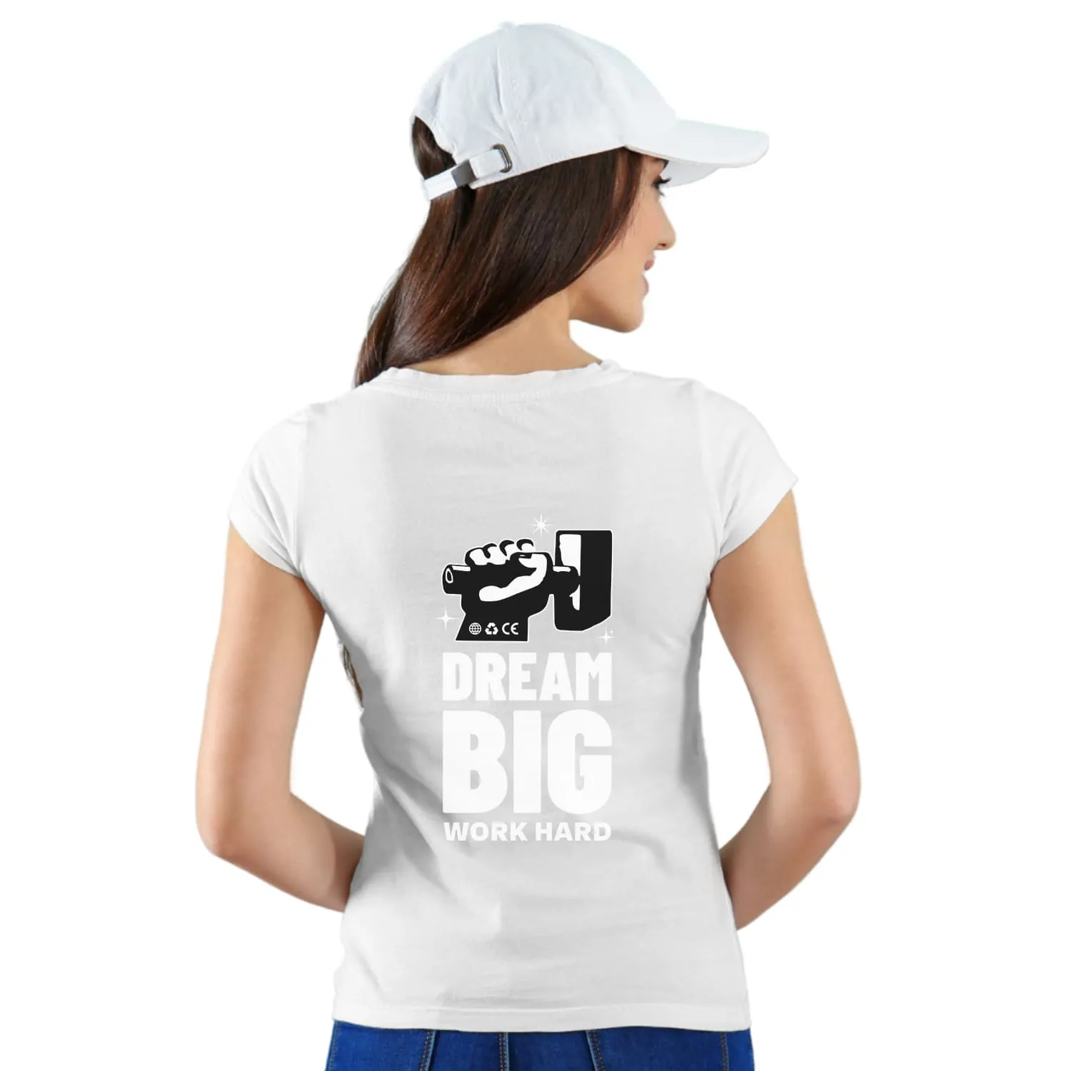 Dream big Womens cotton printed T-shirt