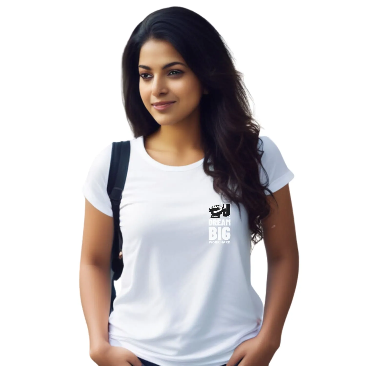 Dream big Womens cotton printed T-shirt