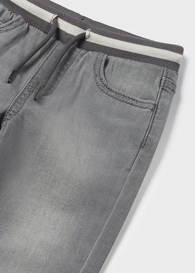 Drew Pull on Denim Pants in Charcoal