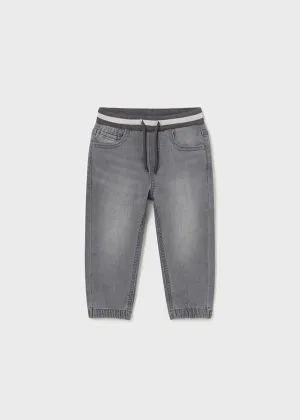 Drew Pull on Denim Pants in Charcoal