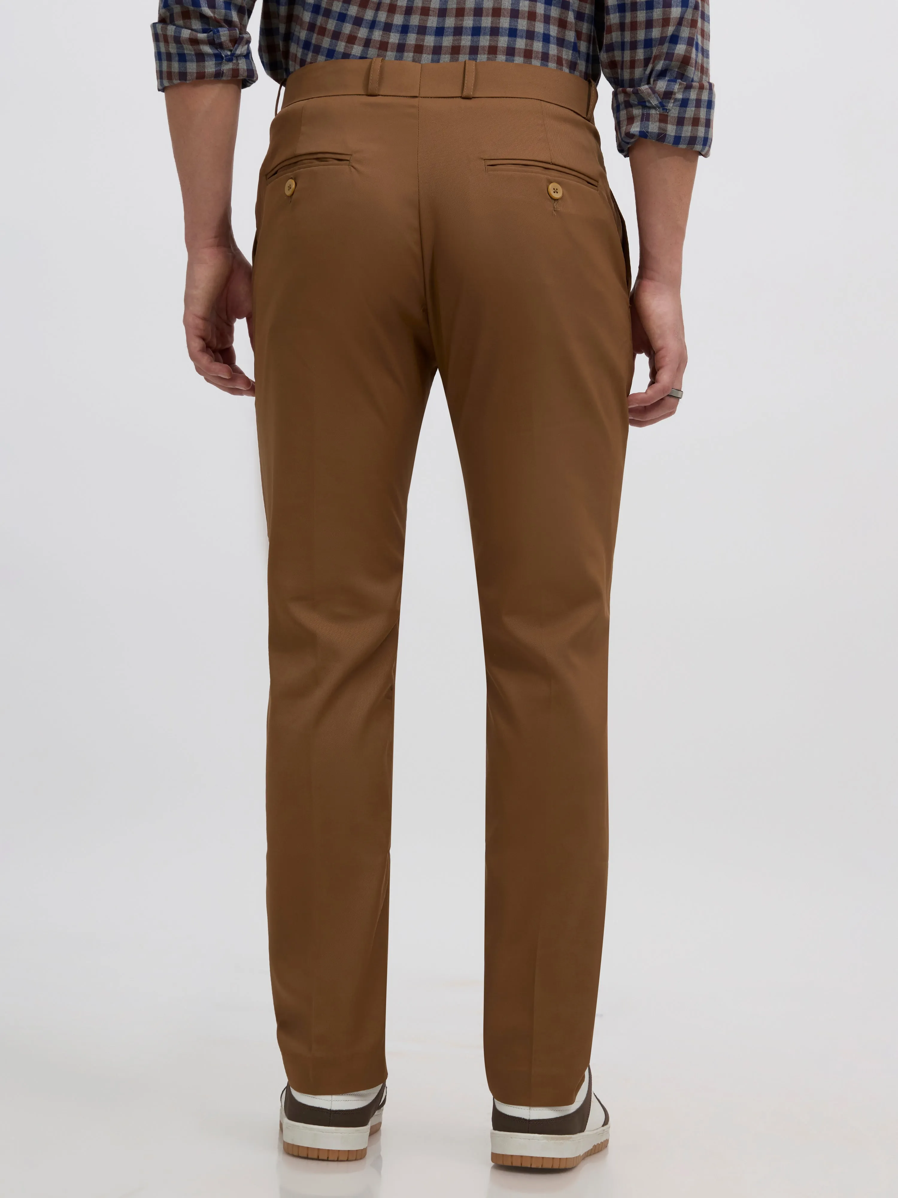 Falcon - Skinny fit Formal Pant - Coffee