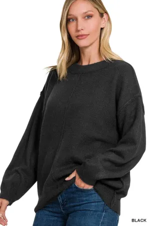 Fashion That Never Fades Black Ribbed Sweater (Size S/M)