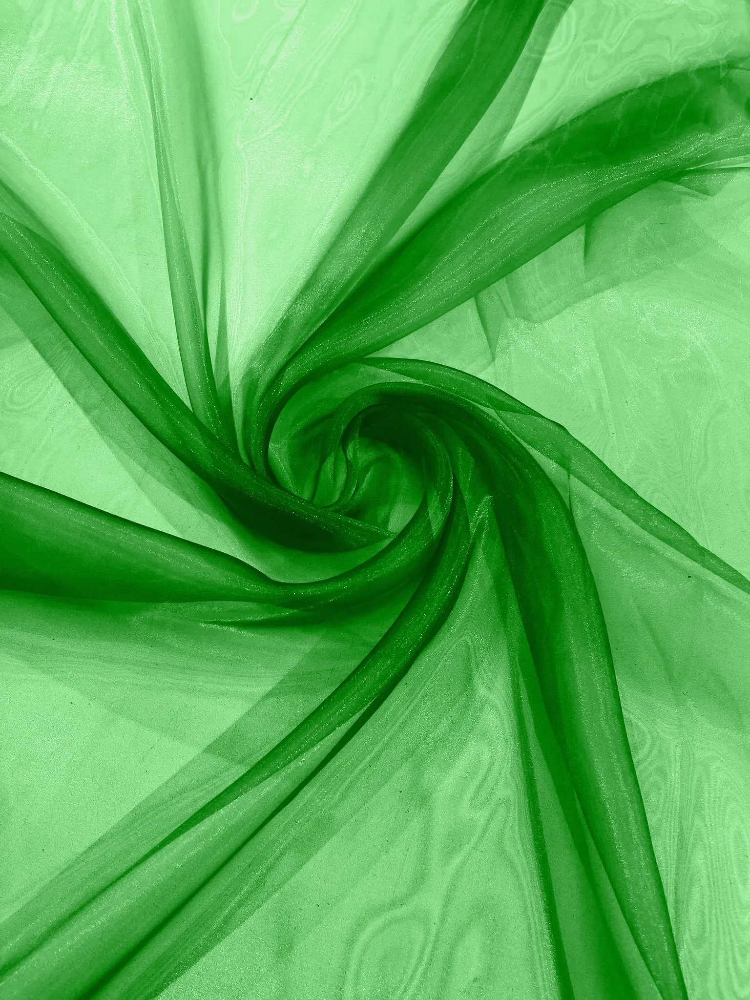 Flag Green 58/60"Wide 100% Polyester Soft Light Weight, Sheer Crystal Organza Fabric Sold By The Yard