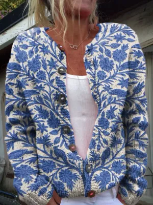 FLORA - Vintage Floral Cardigan