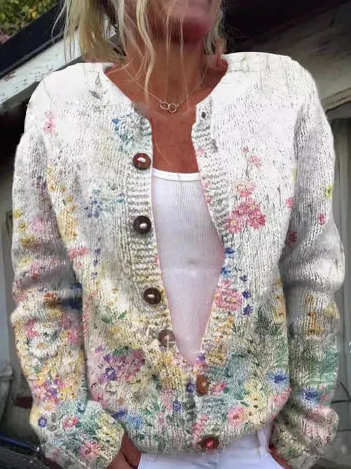 FLORA - Vintage Floral Cardigan