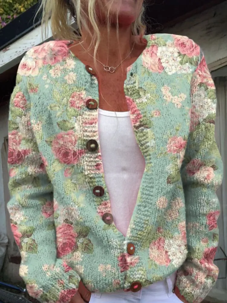 FLORA - Vintage Floral Cardigan