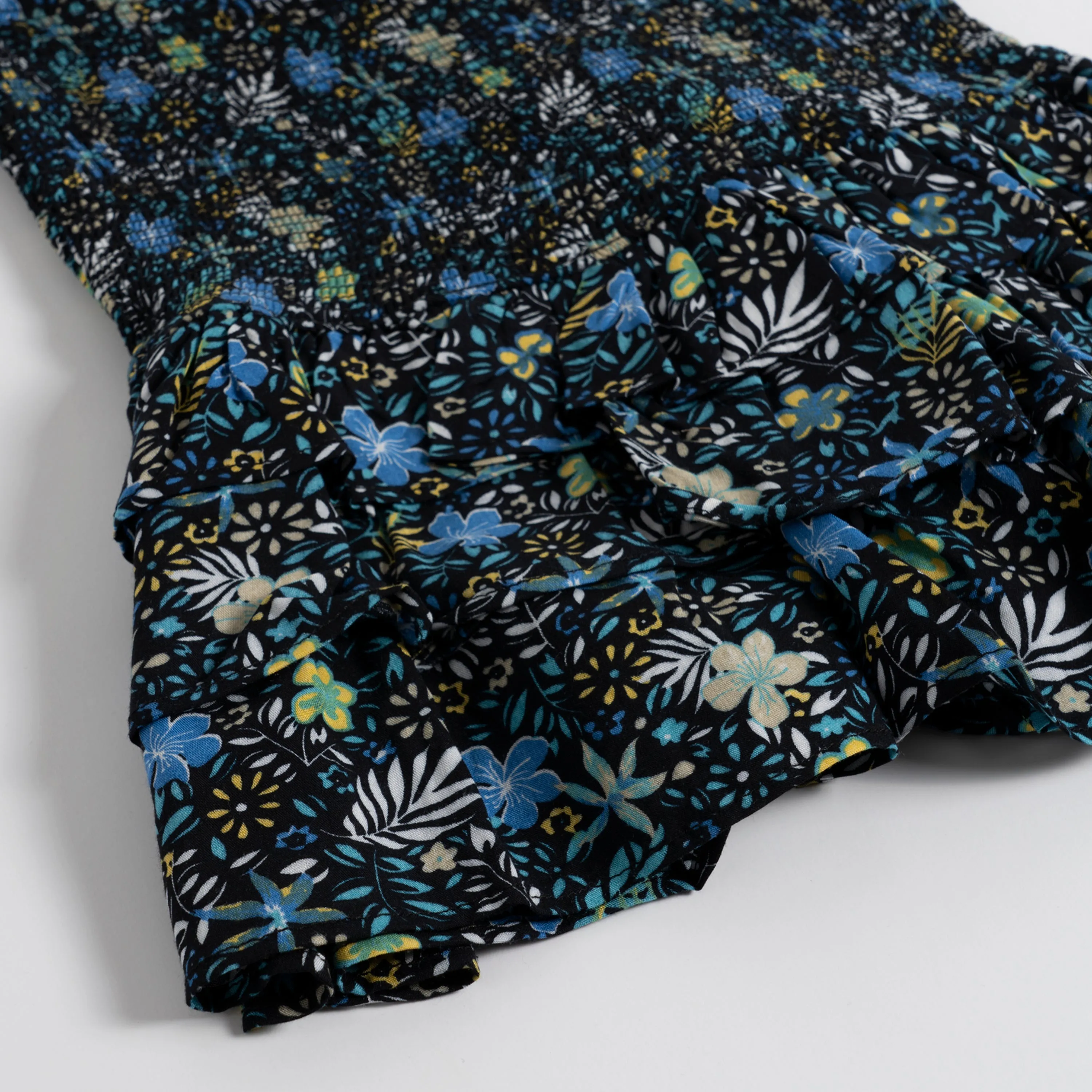 Floral Smocked Ruffle Skirt