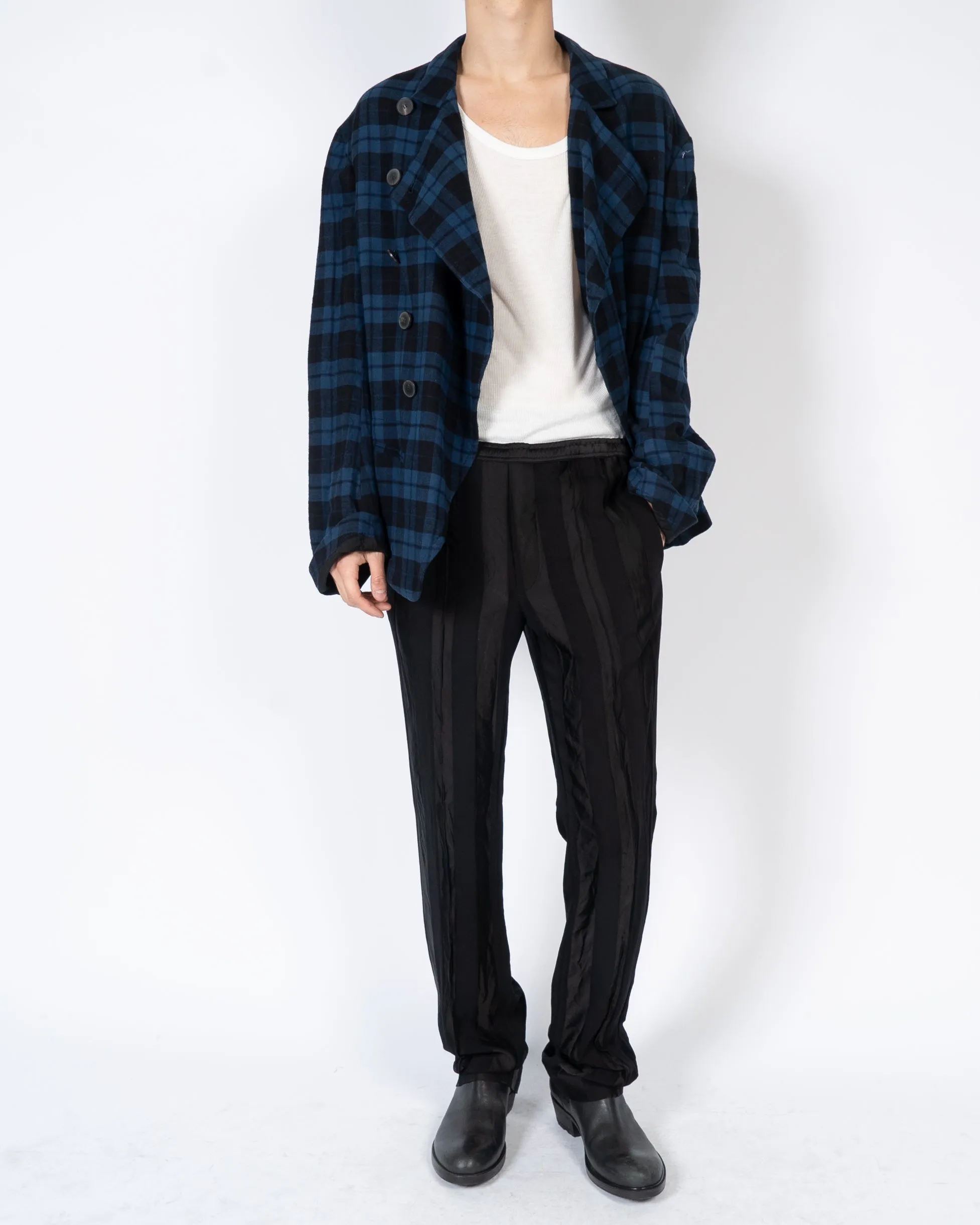 FW17 Blue Checked Officers Jacket Sample