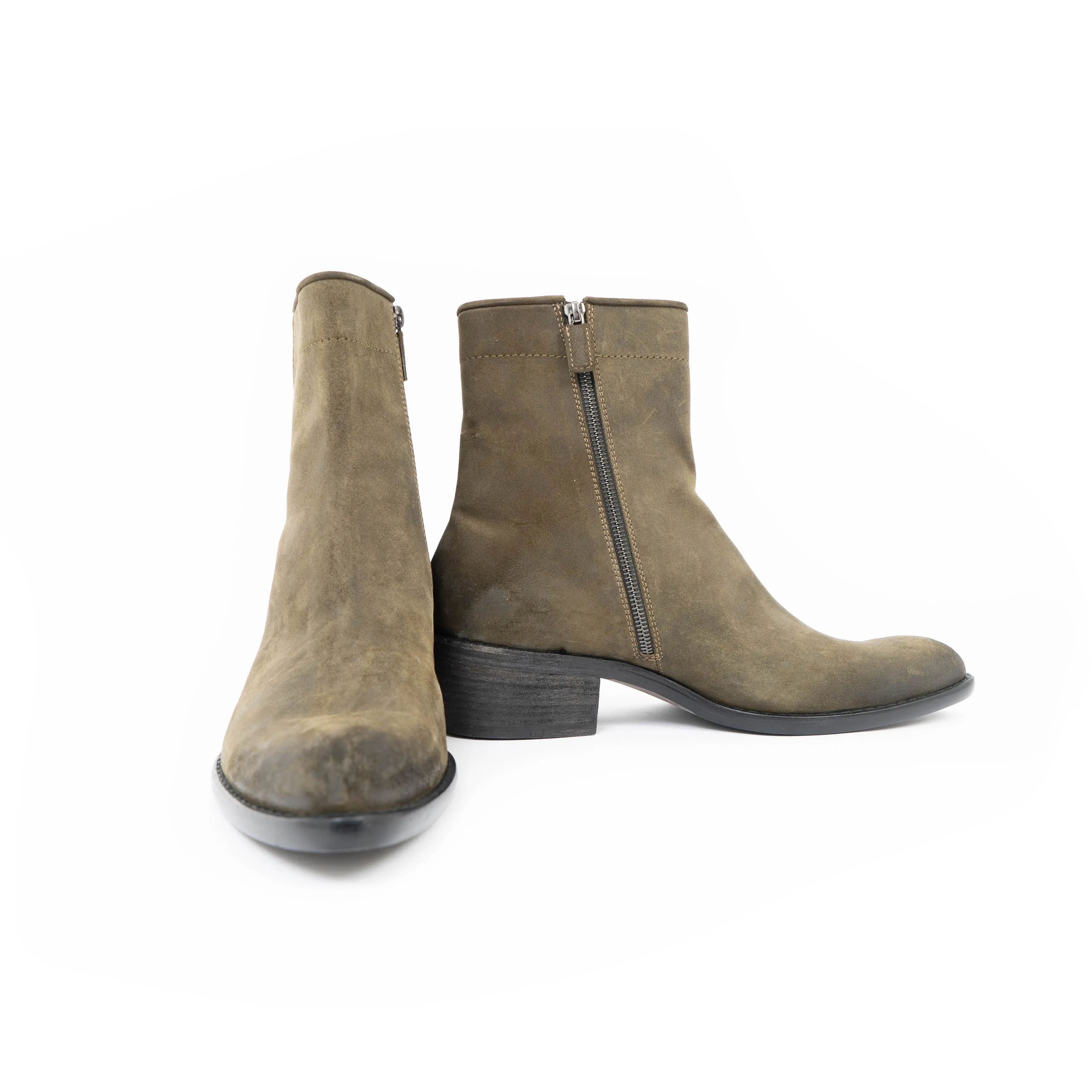 FW17 Green Suede Western Boots