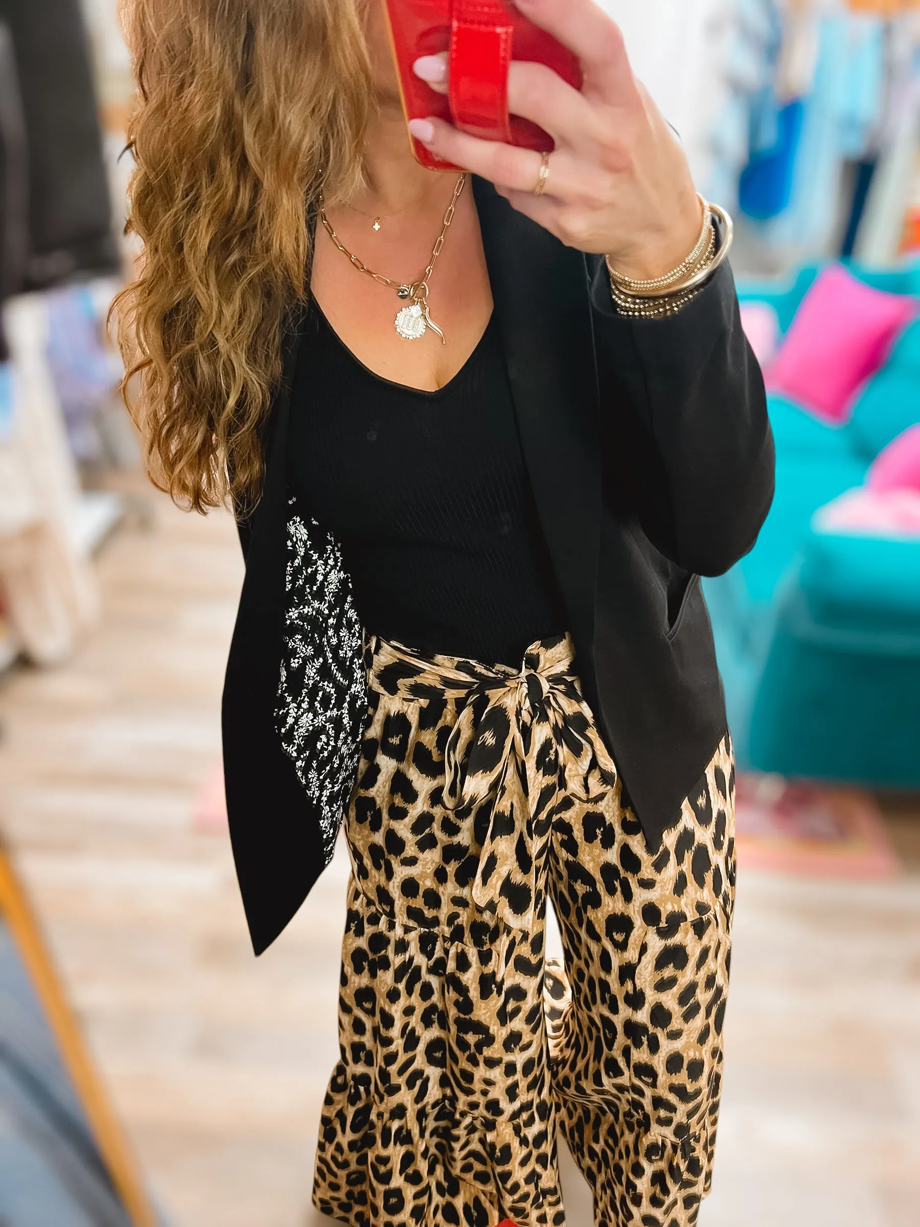 Going Wild Tiered Printed Pants