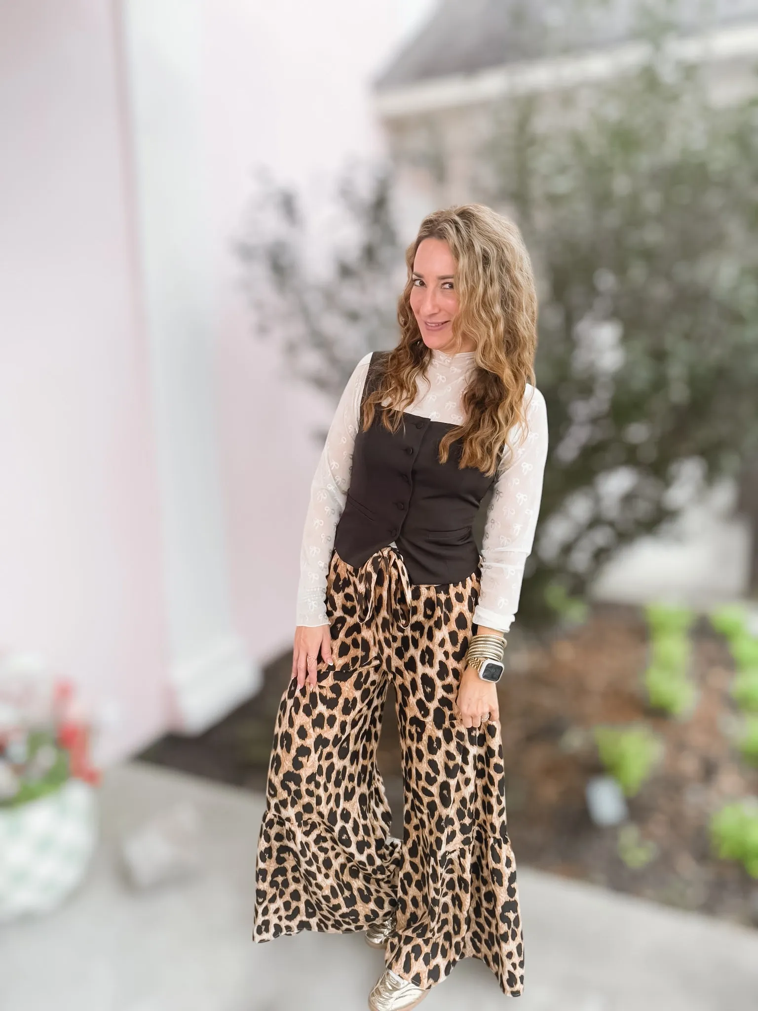Going Wild Tiered Printed Pants