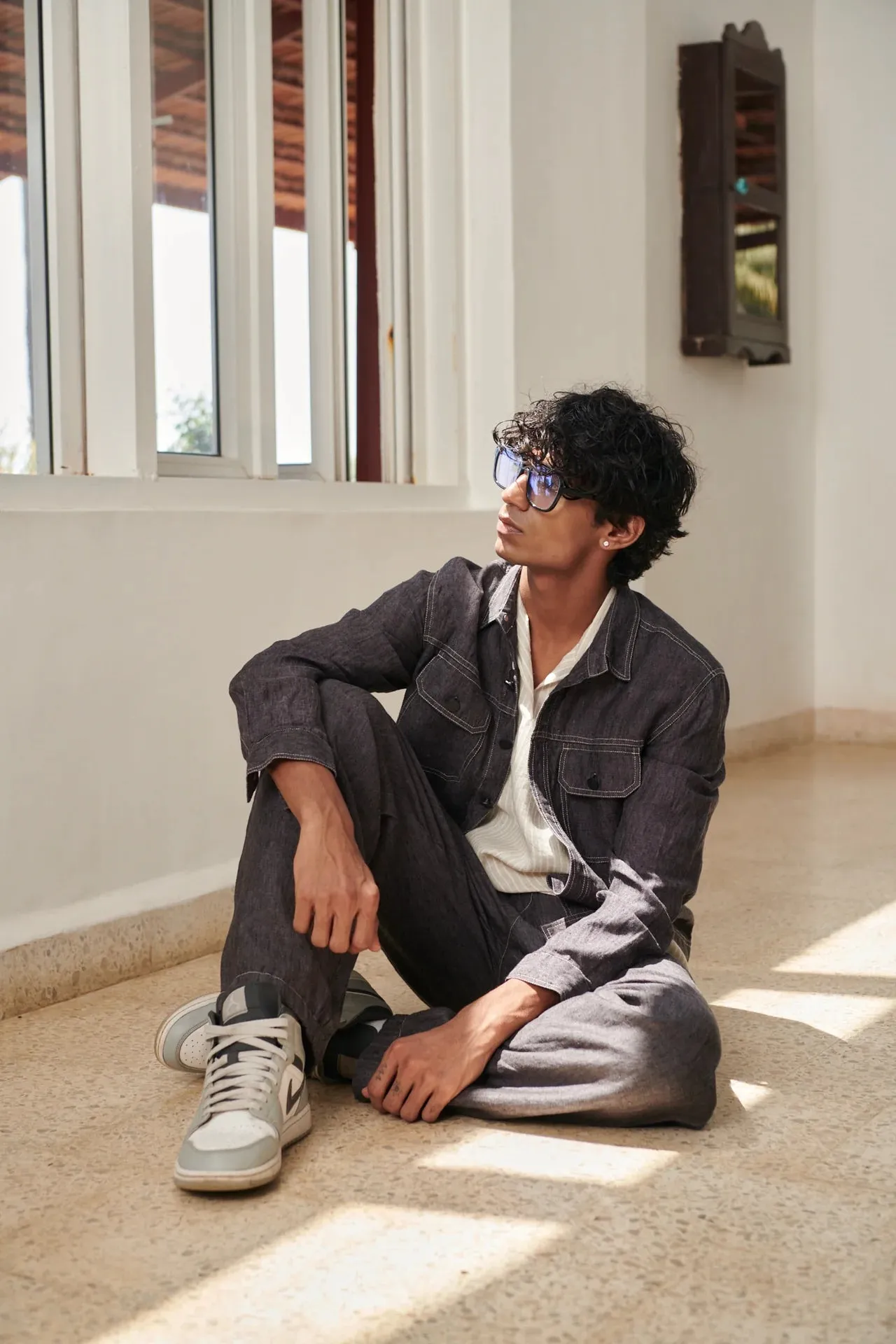 Graphite Linen Denim Jacket
