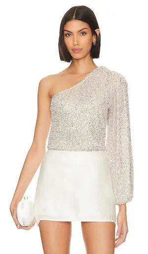 HEARTLOOM Seela Top in Metallic Silver