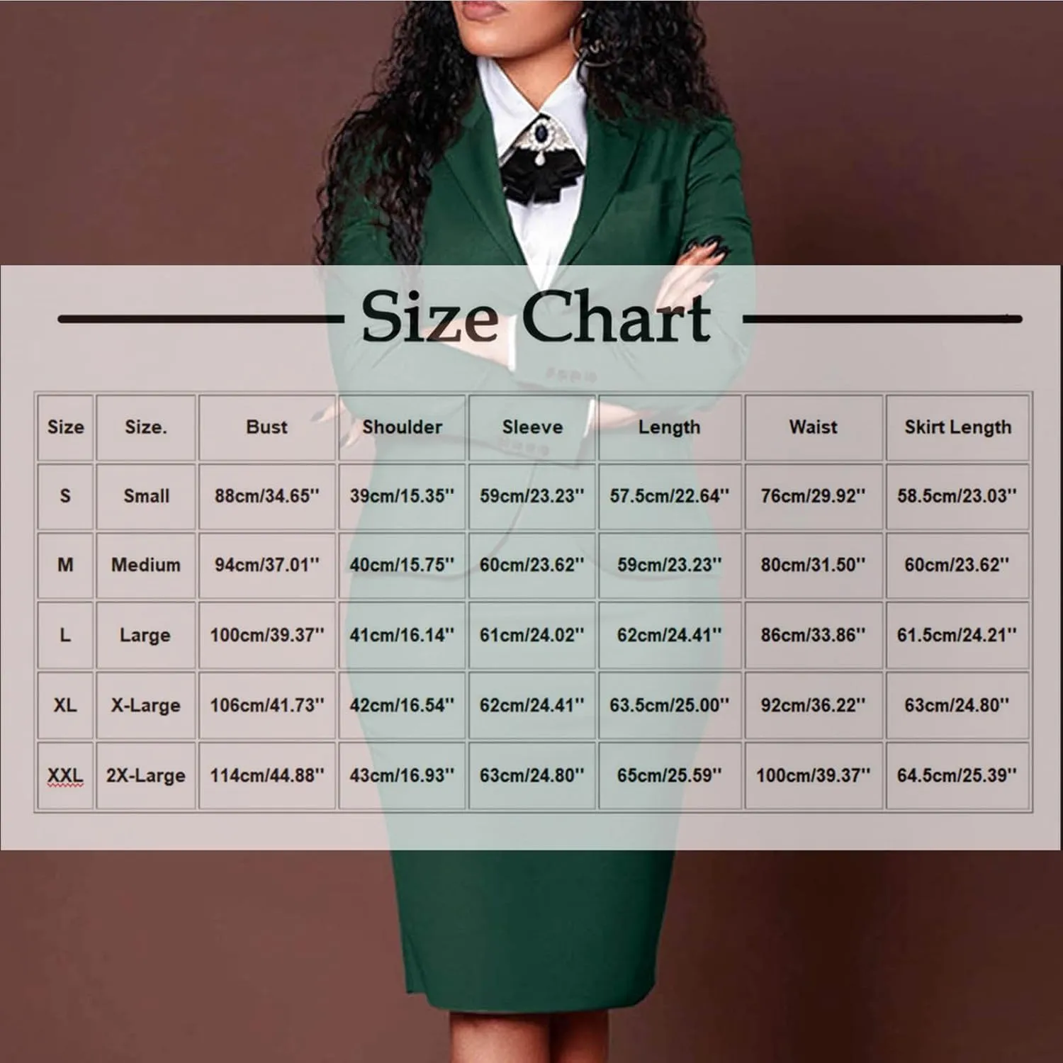 HGps8w 2 Piece Outfits for Women Dressy Long Sleeve Blazer Suit Jackets and Knee Langht Pencil Skirt Business Sets