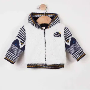 Jacket In Jacquard And Fur