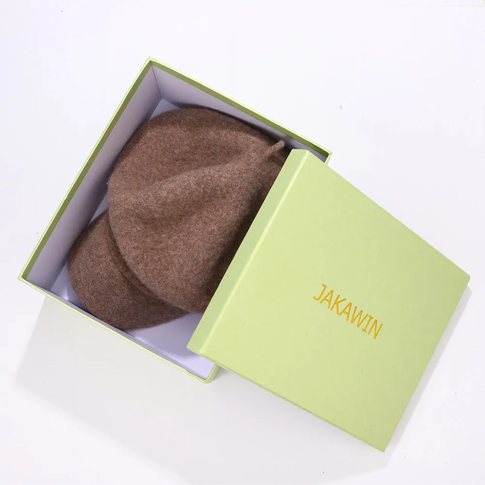 JAKAWIN Beret Newsboy Hat Vintage Cabbie Hats French Wool Cap for Women