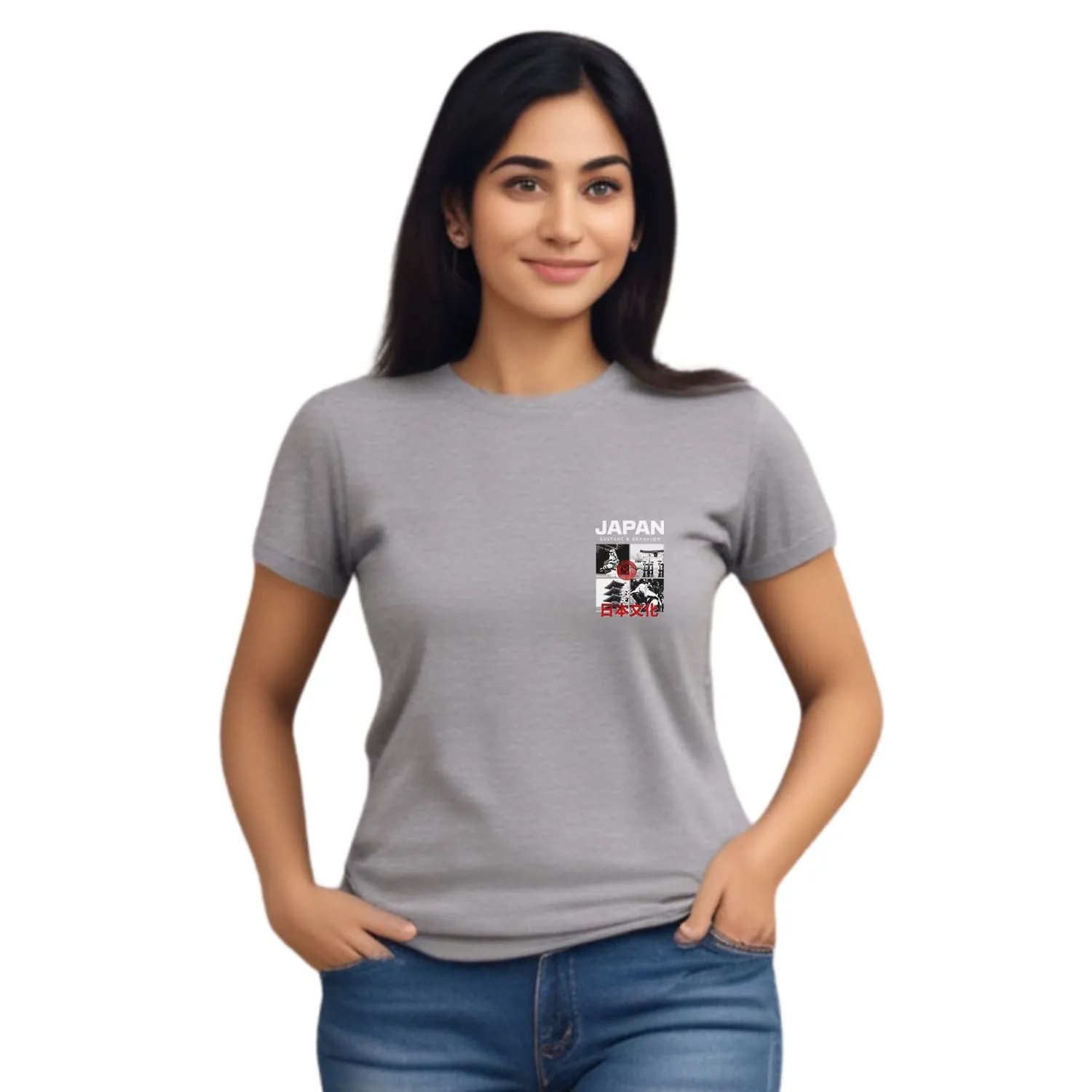 Japan Womens cotton printed T-shirt