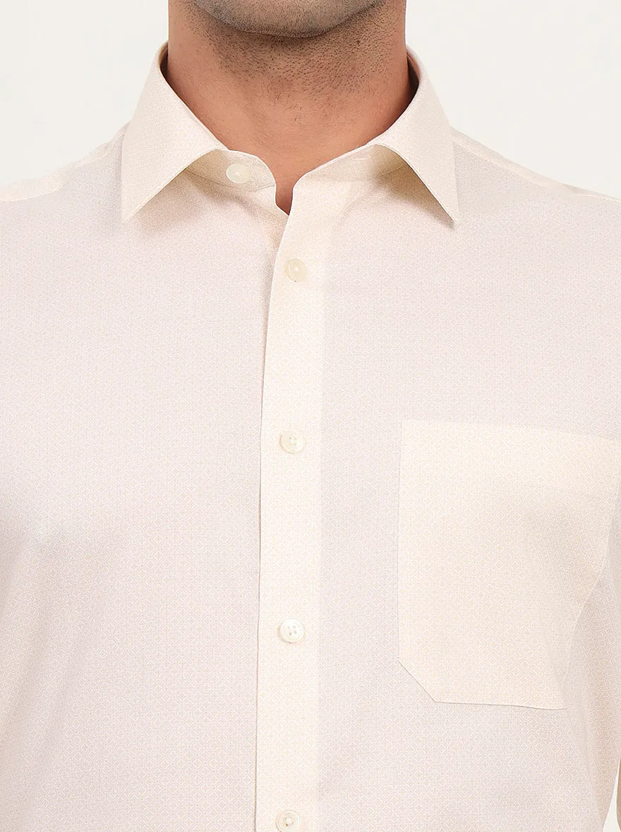 Lemon Yellow Solid Slim Fit Formal Shirt | JadeBlue