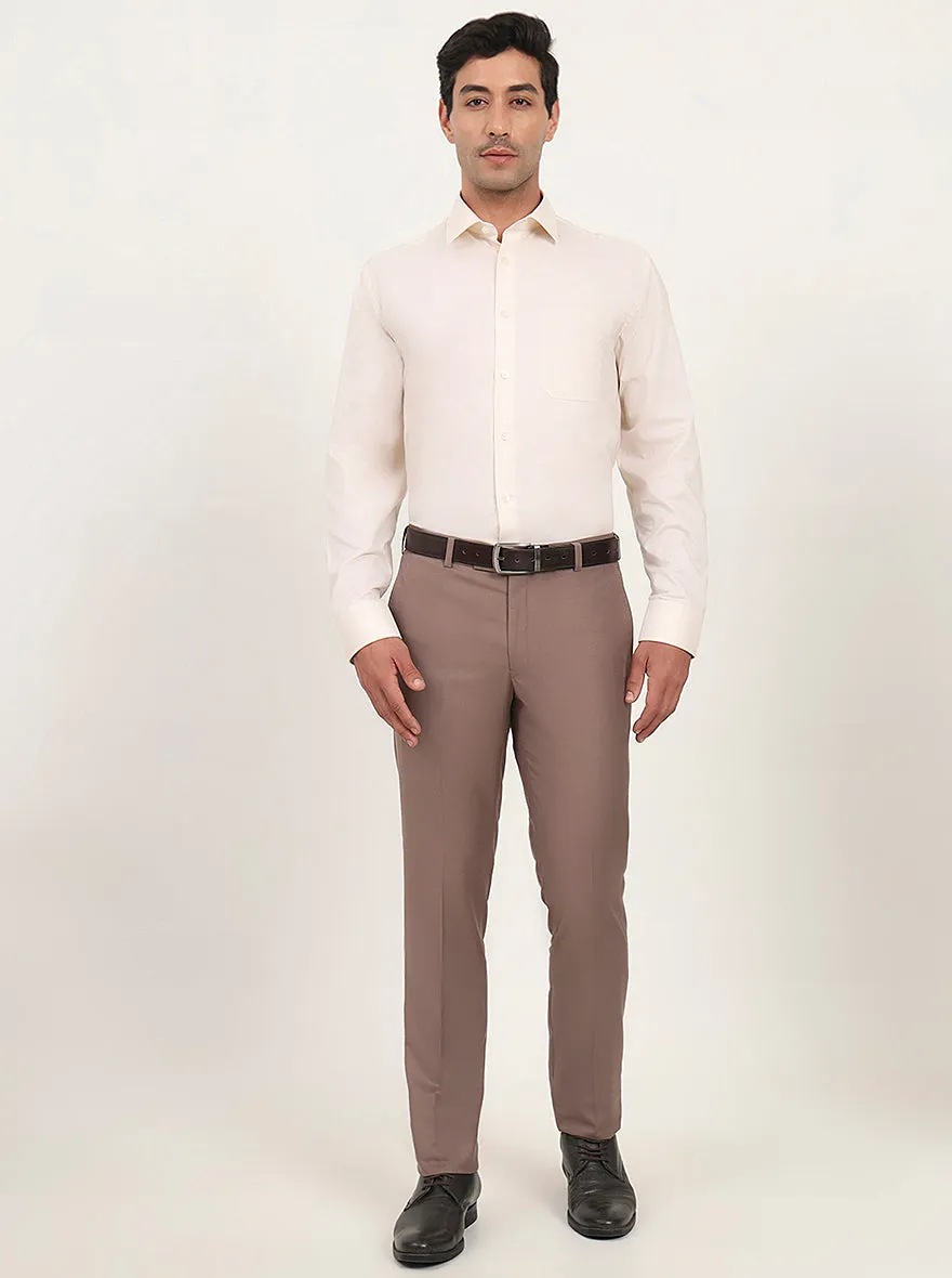 Lemon Yellow Solid Slim Fit Formal Shirt | JadeBlue
