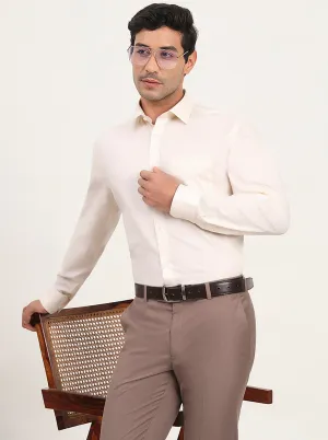 Lemon Yellow Solid Slim Fit Formal Shirt | JadeBlue