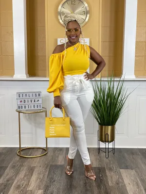 Luxe Diva Pants up to 3XL (Off White)