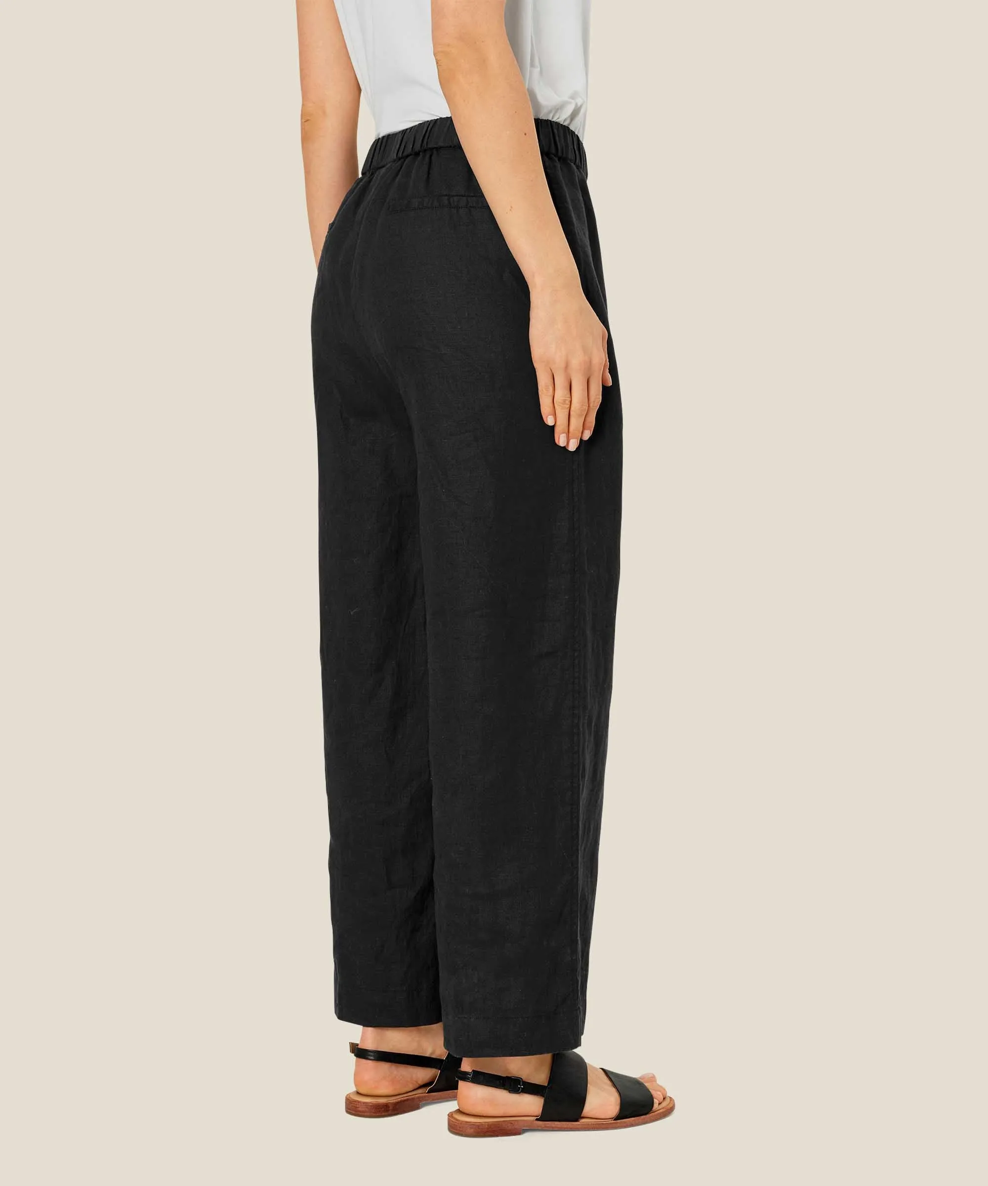 Masai - Women's Parini Linen Trousers in Black
