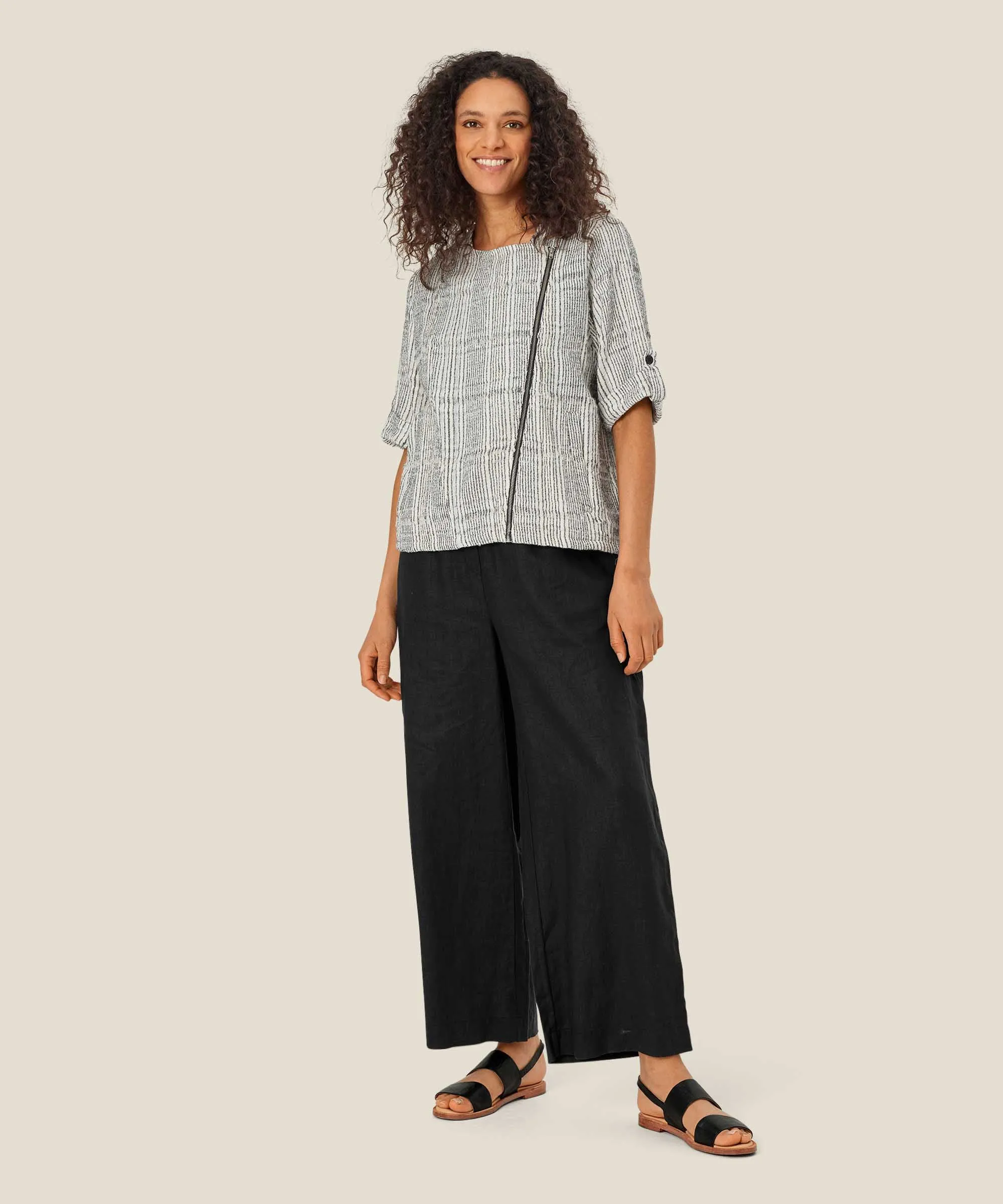 Masai - Women's Parini Linen Trousers in Black