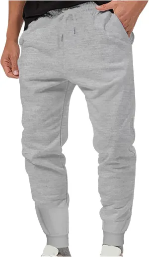 Men's Jogger Sweatpants Elastic Waist Comfy Bottoms Slim Fit Drawstring Trousers Lounge Gymwear Stretch Athletic Fit