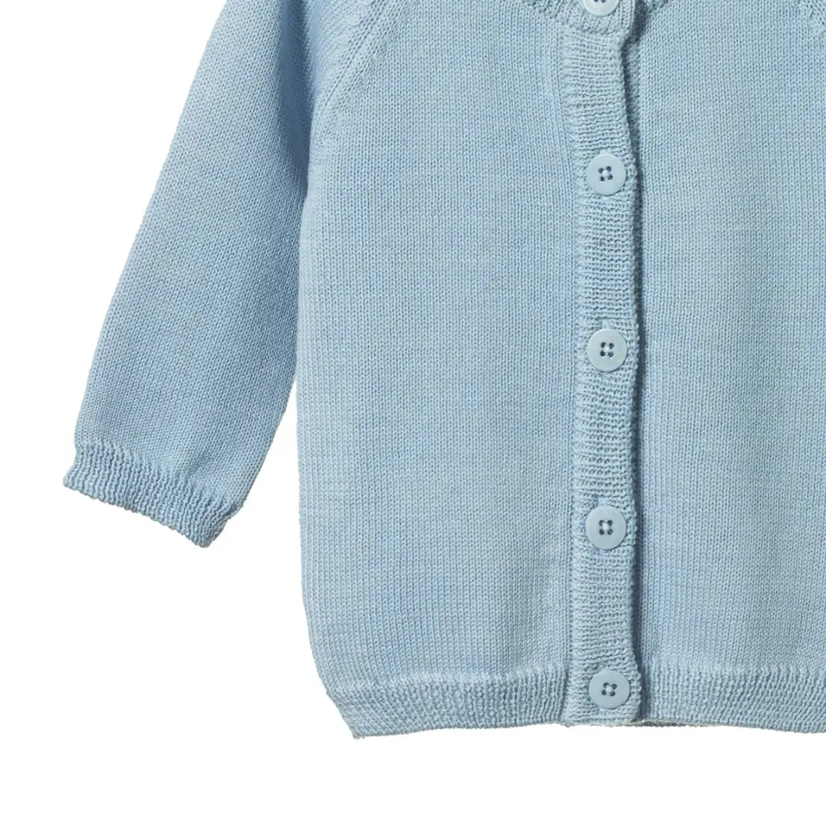Merino Knit Cardigan - Celestial Blue