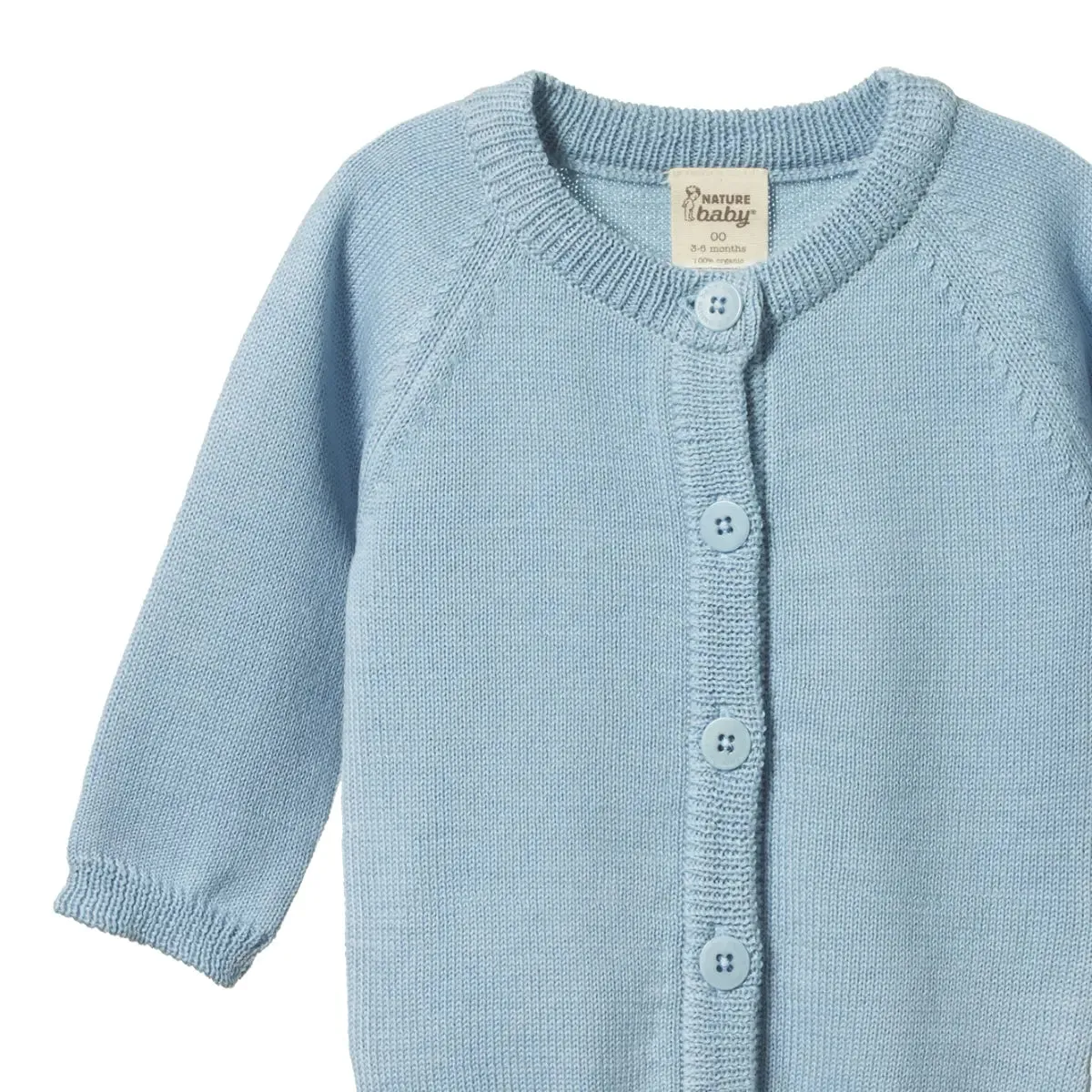 Merino Knit Cardigan - Celestial Blue
