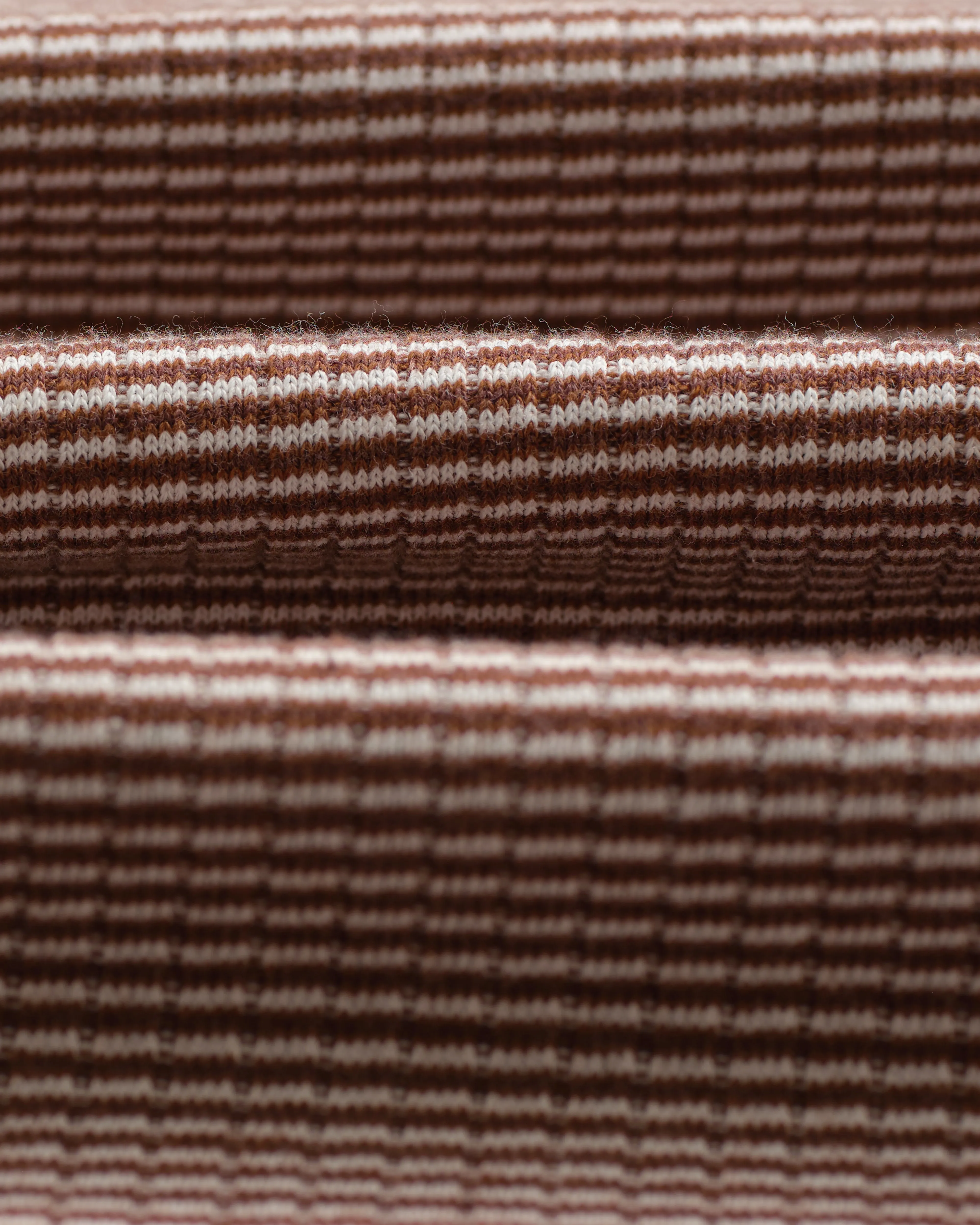 Montague - Brown And Ecru Striped Ribbed Organic Cotton Vest