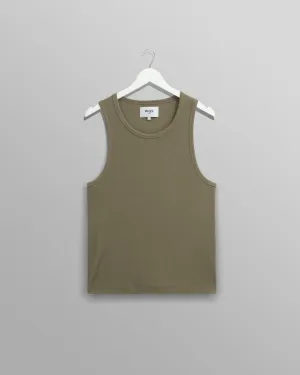 Montague - Khaki Ribbed Organic Cotton Vest