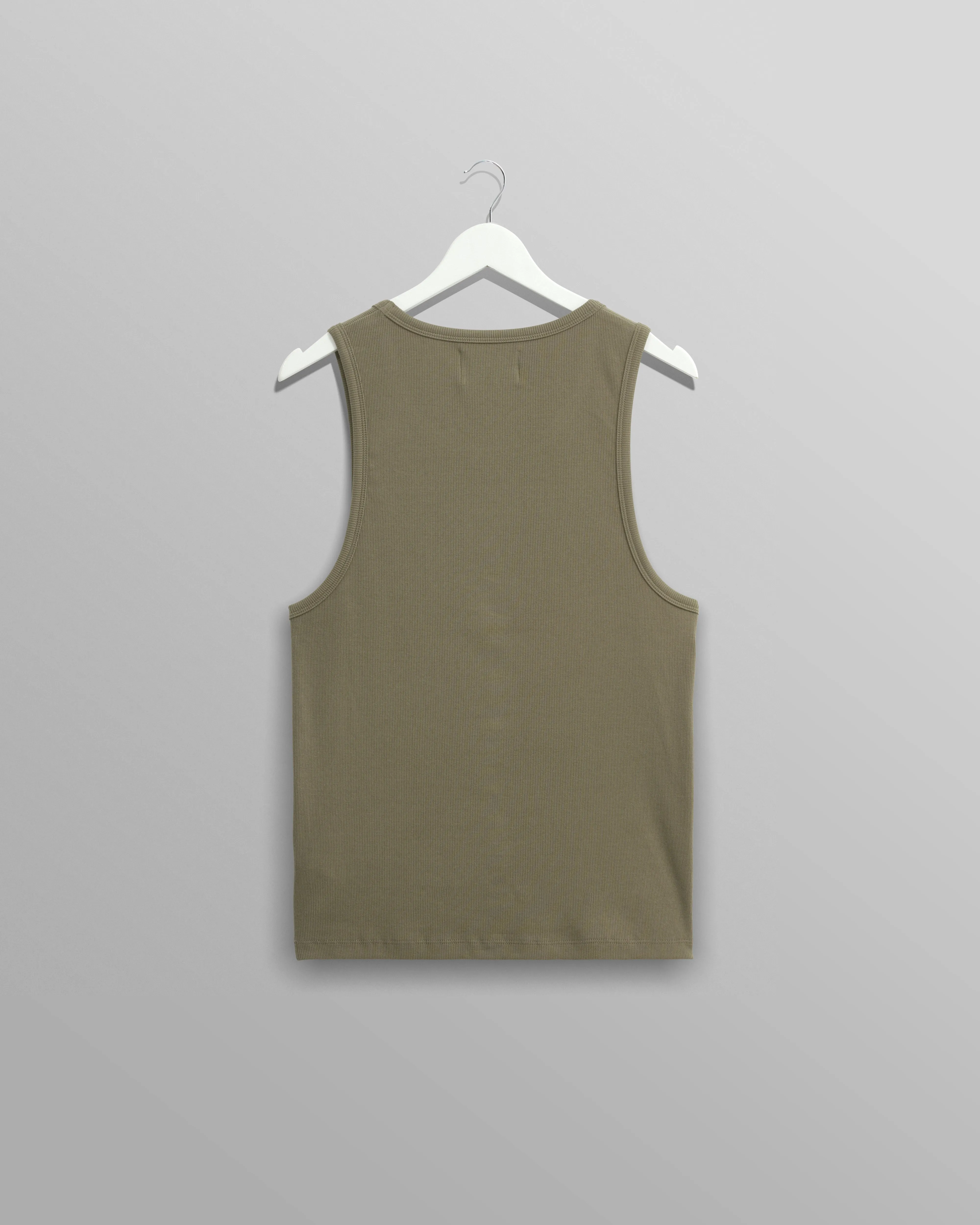 Montague - Khaki Ribbed Organic Cotton Vest