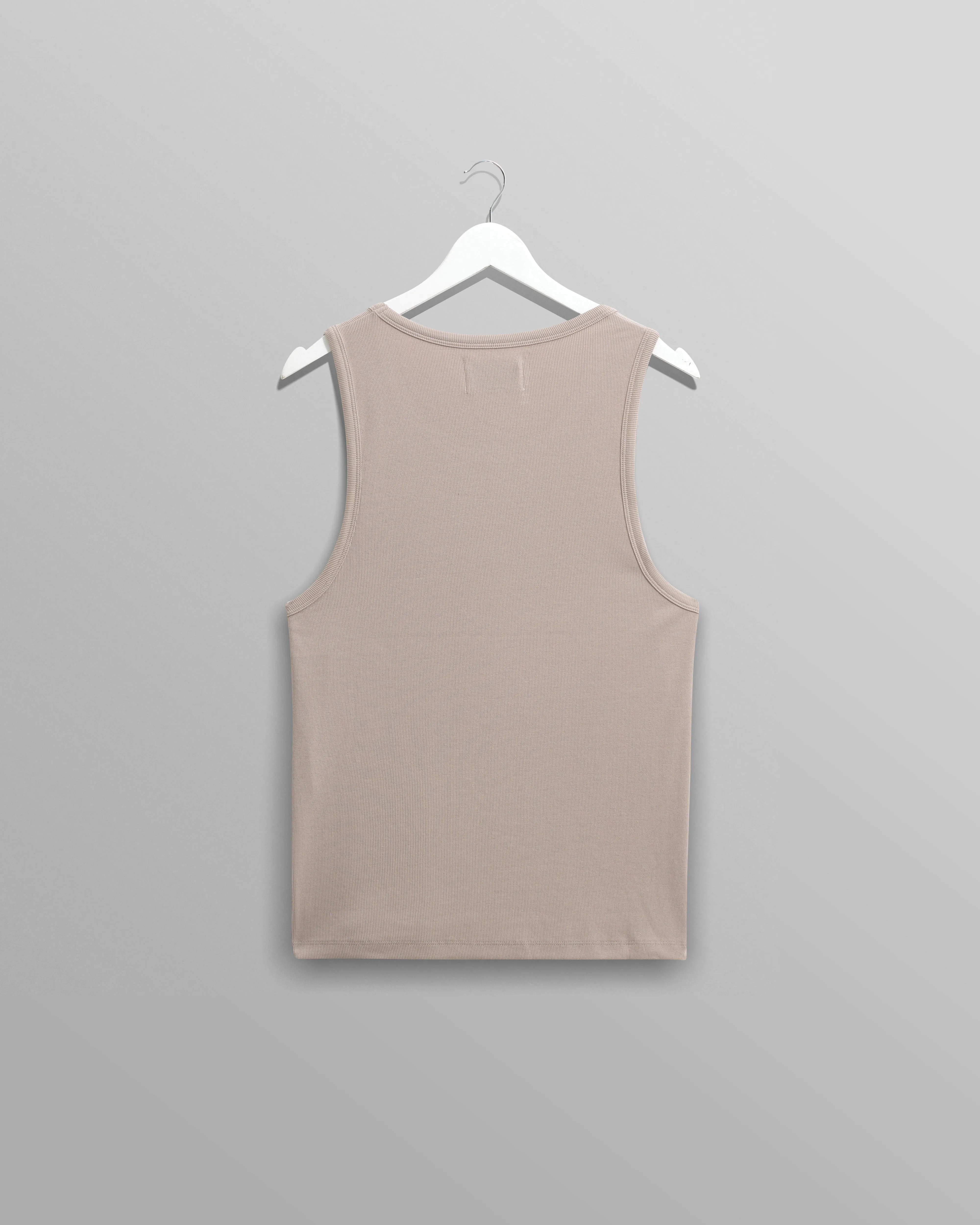 Montague - Taupe Grey Ribbed Organic Cotton Vest