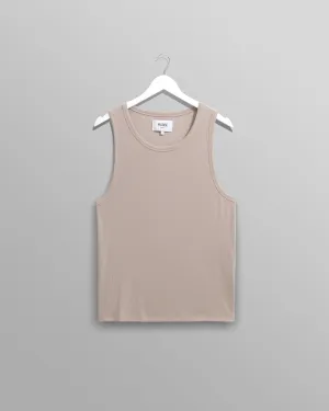 Montague - Taupe Grey Ribbed Organic Cotton Vest