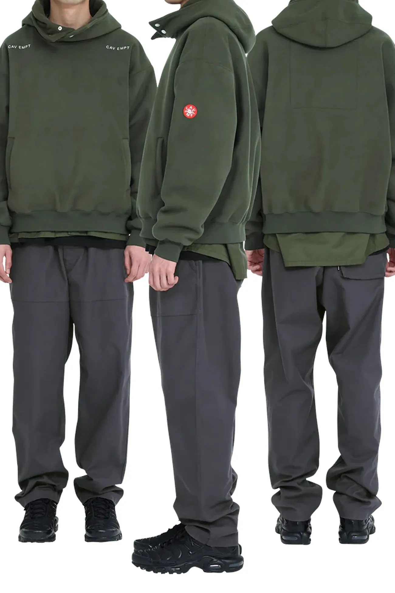 NECK SNAP FLEECE HOODY