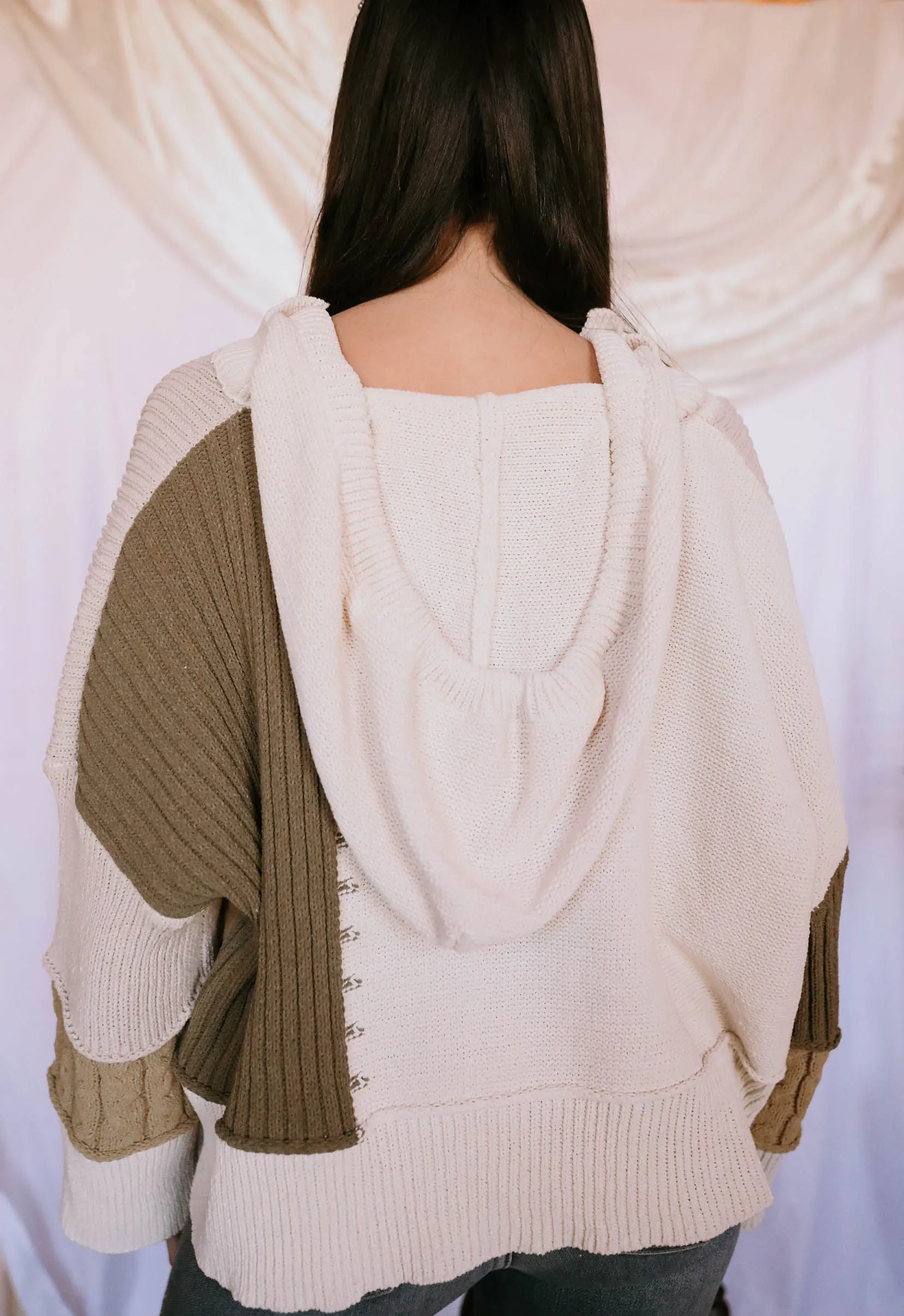 Patch Me Through Sweater