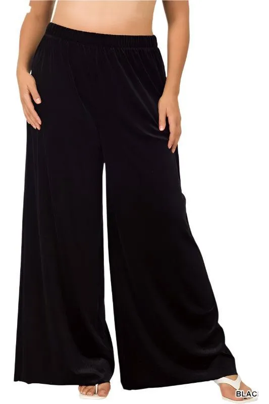 PLUS SIZE Velvet Palazzo Pants