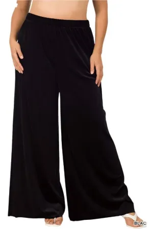 PLUS SIZE Velvet Palazzo Pants