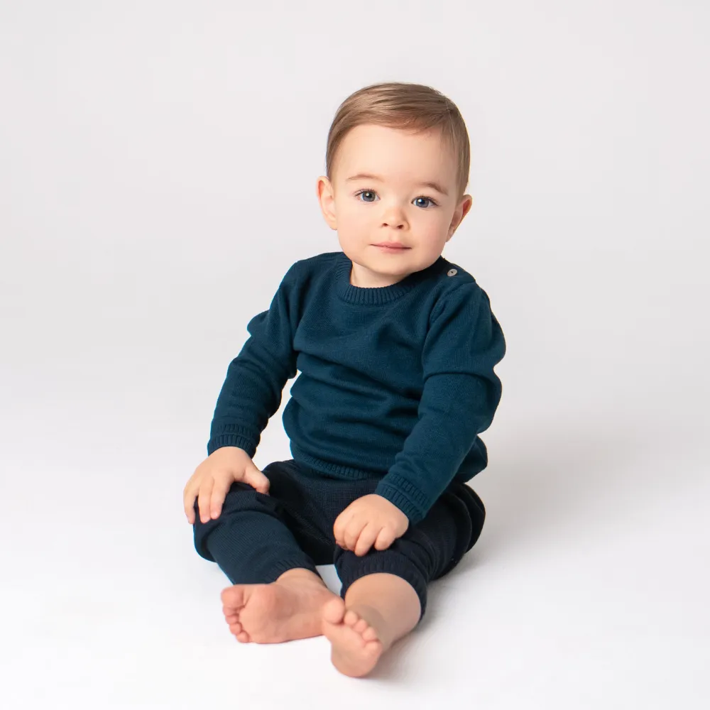 Pure Eucalyptus Baby Trousers - Midnight Blue