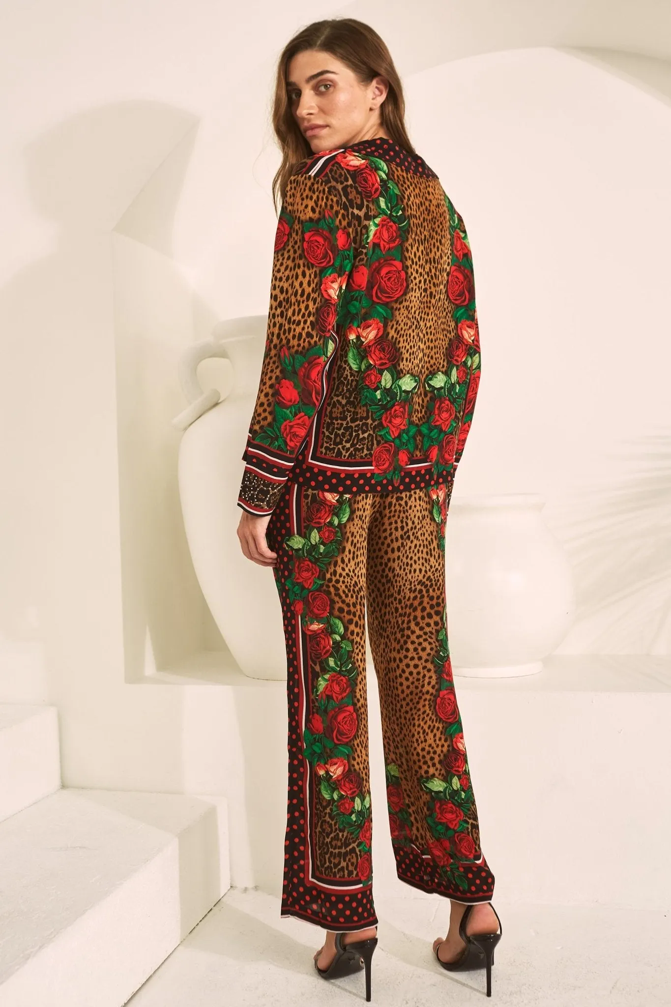 ROSE LEOPARD PALAZZO PANTS