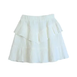 Ruffled Skirt White